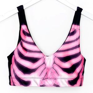 Goldsheep pink skeleton bra Halloween medium NWT